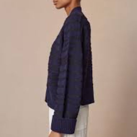 Me+EM Raised Stripe Cotton Cardigan - Picture 5 of 7